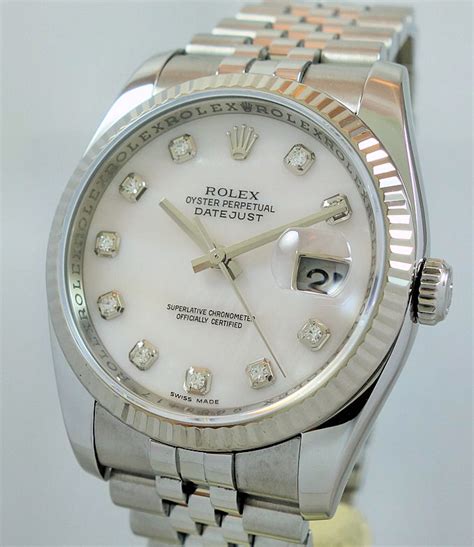 rolex ladies datejust mother of pearl dial|rolex datejust 36mm 116234.